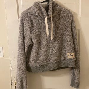 Gray crop top Hollister Sweater. Size M